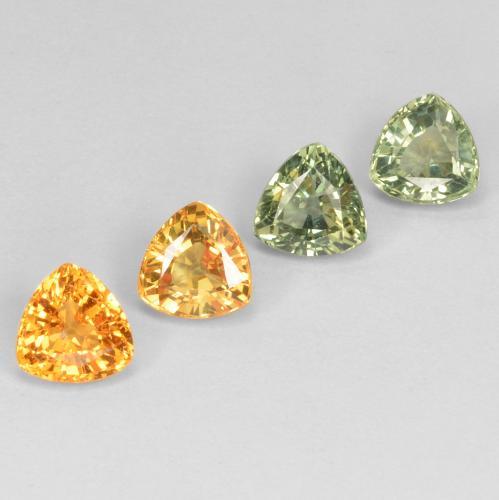 3.60天然多色蓝宝石，三角形，5.7×5.6毫米，VVS-VS
