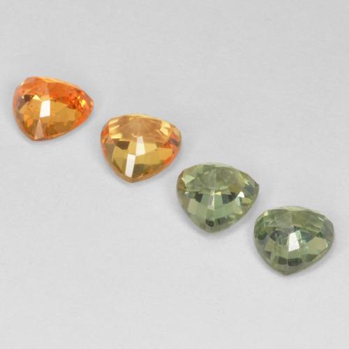 3.60天然多色蓝宝石，三角形，5.7×5.6毫米，VVS-VS