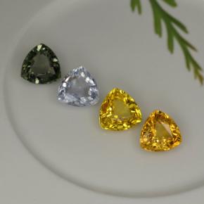 3.18天然多色蓝宝石，三角形，5.6×5.6毫米，VVS-VS