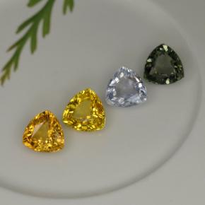 3.18天然多色蓝宝石，三角形，5.6×5.6毫米，VVS-VS