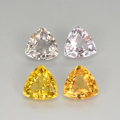 2.73天然多色蓝宝石，三角形，5.5×5.4毫米，VVS-VS