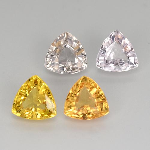 2.73天然多色蓝宝石，三角形，5.5×5.4毫米，VVS-VS