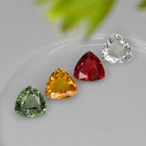 2.75天然多色蓝宝石，三角形，5.5×5.4毫米，VVS-VS