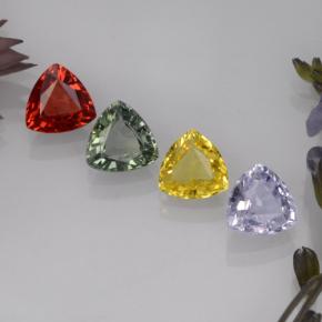 2.80天然多色蓝宝石，三角形，5.4×5.4毫米，VVS-VS