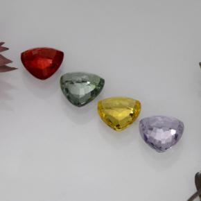 2.80天然多色蓝宝石，三角形，5.4×5.4毫米，VVS-VS