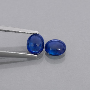 天然蓝宝石，透明，5.1×4.1毫米，透明/半透明
