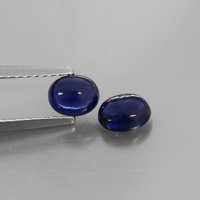 天然蓝宝石，透明，5.2×4.2毫米，透明/半透明