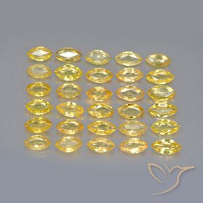 3.68天然黄色蓝宝石，马眼形，4×2.1毫米，VVS-VS