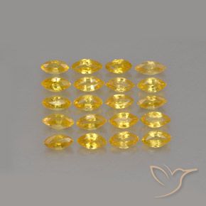 2.26天然黄色蓝宝石，马眼形，4×2.2毫米，VVS-VS