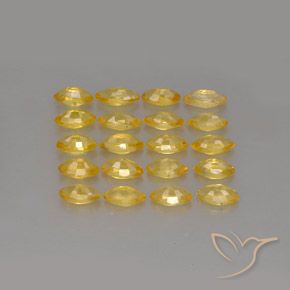 2.26天然黄色蓝宝石，马眼形，4×2.2毫米，VVS-VS