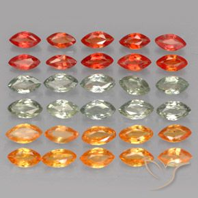3.48天然多色蓝宝石，马眼形，4×2.1毫米，VVS-VS