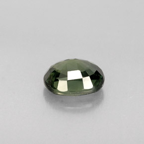 0.79克拉天然绿色蓝宝石，椭圆形切割，5.8×4.8毫米，VVS-VS