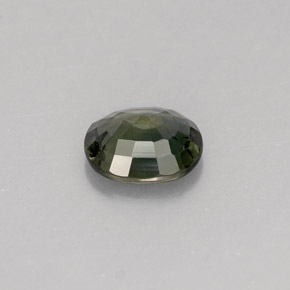 0.76克拉天然绿色蓝宝石，椭圆形切割，6.1×5.1毫米，VS