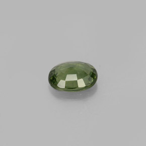 0.61克拉天然绿色蓝宝石，椭圆形切割，5.8×4.8毫米，VVS-VS