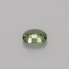 0.89克拉天然绿色蓝宝石，椭圆形切割，6×5.1毫米，VS