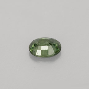 0.79克拉天然绿色蓝宝石，椭圆形切割，6.2×5毫米，VS