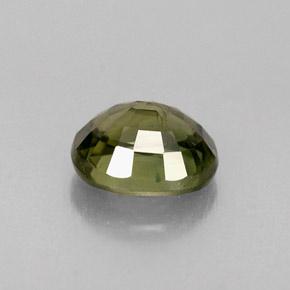 0.96克拉天然绿色蓝宝石，椭圆形切割，6.1×5毫米，VS