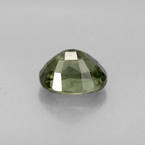 0.94克拉天然绿色蓝宝石，椭圆形切割，6×4.9毫米，VS