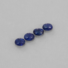 天然蓝宝石，透明，4.9×4毫米，透明/半透明