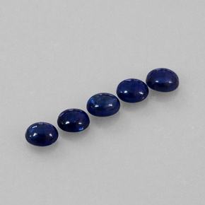 天然蓝宝石，透明，5×3.9毫米，透明/半透明