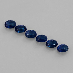 天然蓝宝石，透明，5.1×4.2毫米，透明/半透明