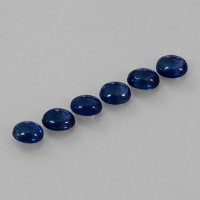 天然蓝宝石，透明，5.1×4.2毫米，透明/半透明
