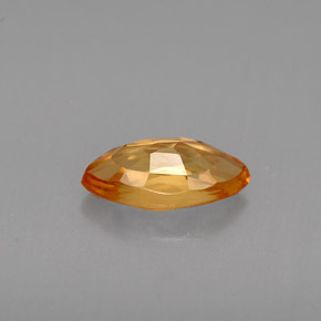 0.79克拉天然黄色蓝宝石，马眼形，7.8×4.1毫米，VVS-VS