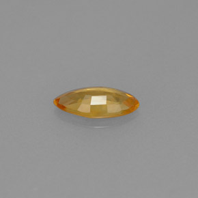 0.50克拉天然黄色蓝宝石，马眼形，7.7×3.7毫米，VS