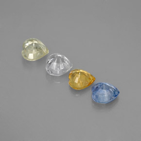 1.41天然多色蓝宝石，心形，4.2×4.1毫米，VVS-VS