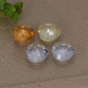 1.38天然多色蓝宝石，心形，4.1×4毫米，VVS-VS