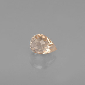 0.57克拉天然橙色蓝宝石，水滴珠形切工，5×3.7毫米，VVS-VS