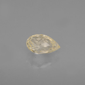 0.79克拉天然黄金色蓝宝石，水滴珠形切工，6.3×3.9毫米，VVS-VS