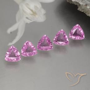 1.20天然粉色蓝宝石，三角形，4.1×3.9毫米，VVS-VS