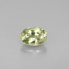 0.72克拉天然绿色蓝宝石，椭圆形切割，6×4.1毫米，VVS-VS