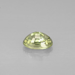 0.72克拉天然绿色蓝宝石，椭圆形切割，6×4.1毫米，VVS-VS