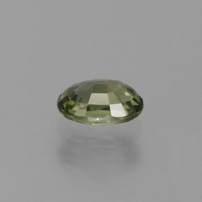 0.71克拉天然绿色蓝宝石，椭圆形切割，6×4.2毫米，VVS-VS