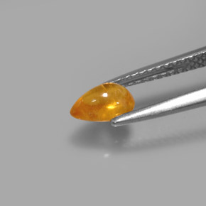 0.81克拉天然黄色蓝宝石，透明，6.5×4.3毫米，透明/半透明