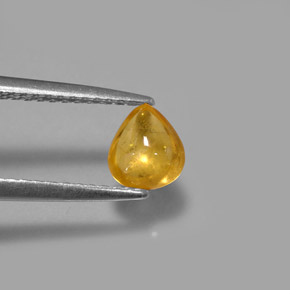 0.80克拉天然黄色蓝宝石，透明，6×5.4毫米，透明/半透明