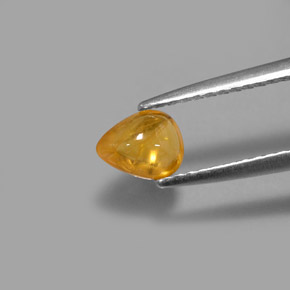 0.75克拉天然黄色蓝宝石，透明，6.2×4.8毫米，透明/半透明