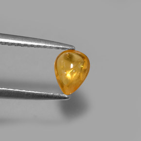 0.75克拉天然黄色蓝宝石，透明，6.2×4.8毫米，透明/半透明