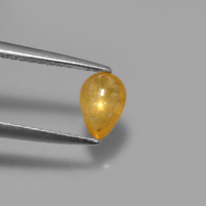 0.68克拉天然黄色蓝宝石，透明，6.6×4.6毫米，透明/半透明