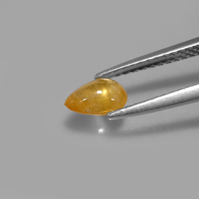 0.68克拉天然黄色蓝宝石，透明，6.6×4.6毫米，透明/半透明