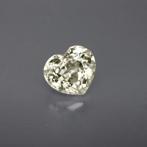 1.35克拉天然黄色蓝宝石，心形，6.5×5.9毫米，VVS-VS