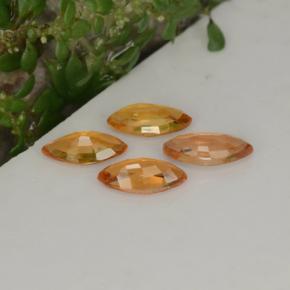 1.25天然橙色蓝宝石，马眼形，6×3.1毫米，VVS-VS