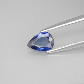 0.62克拉天然蓝宝石，梨形，7.1×5.1毫米，VVS