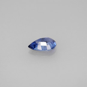 0.81克拉天然蓝宝石，梨形，7.1×5.1毫米，VVS