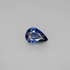 0.74克拉天然蓝宝石，梨形，7.1×5毫米，VVS