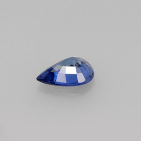 0.75克拉天然蓝宝石，梨形，6.9×5.1毫米，VVS