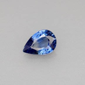 0.72克拉天然蓝宝石，梨形，7.1×4.9毫米，VVS-VS