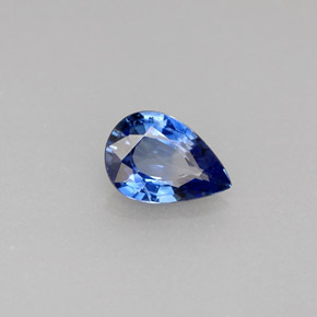 0.72克拉天然蓝宝石，梨形，7.1×4.9毫米，VVS-VS